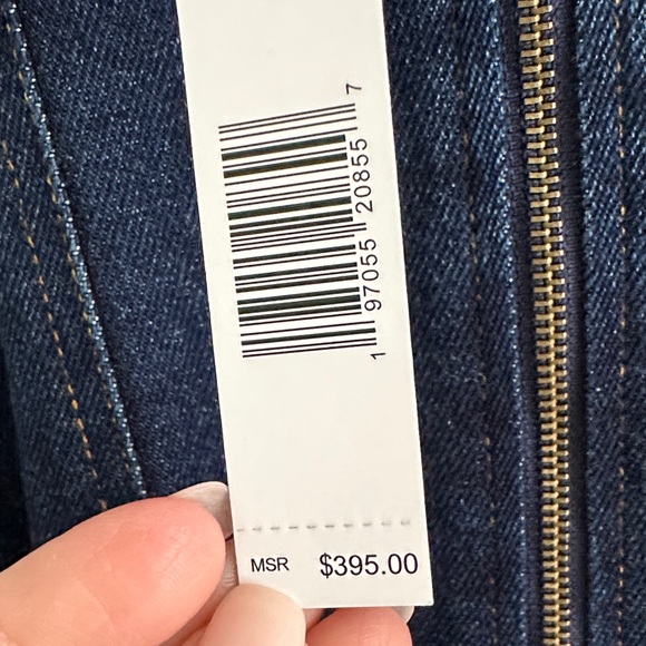 Elie Tahari Navy Midi Dress - Picture 6 of 10